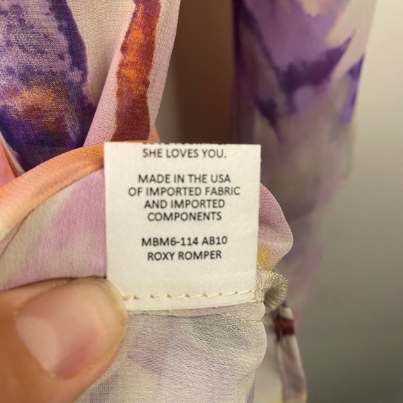 Show Me Your MuMu Romper Shorts V Neck Floral Size Small - Picture 14 of 15